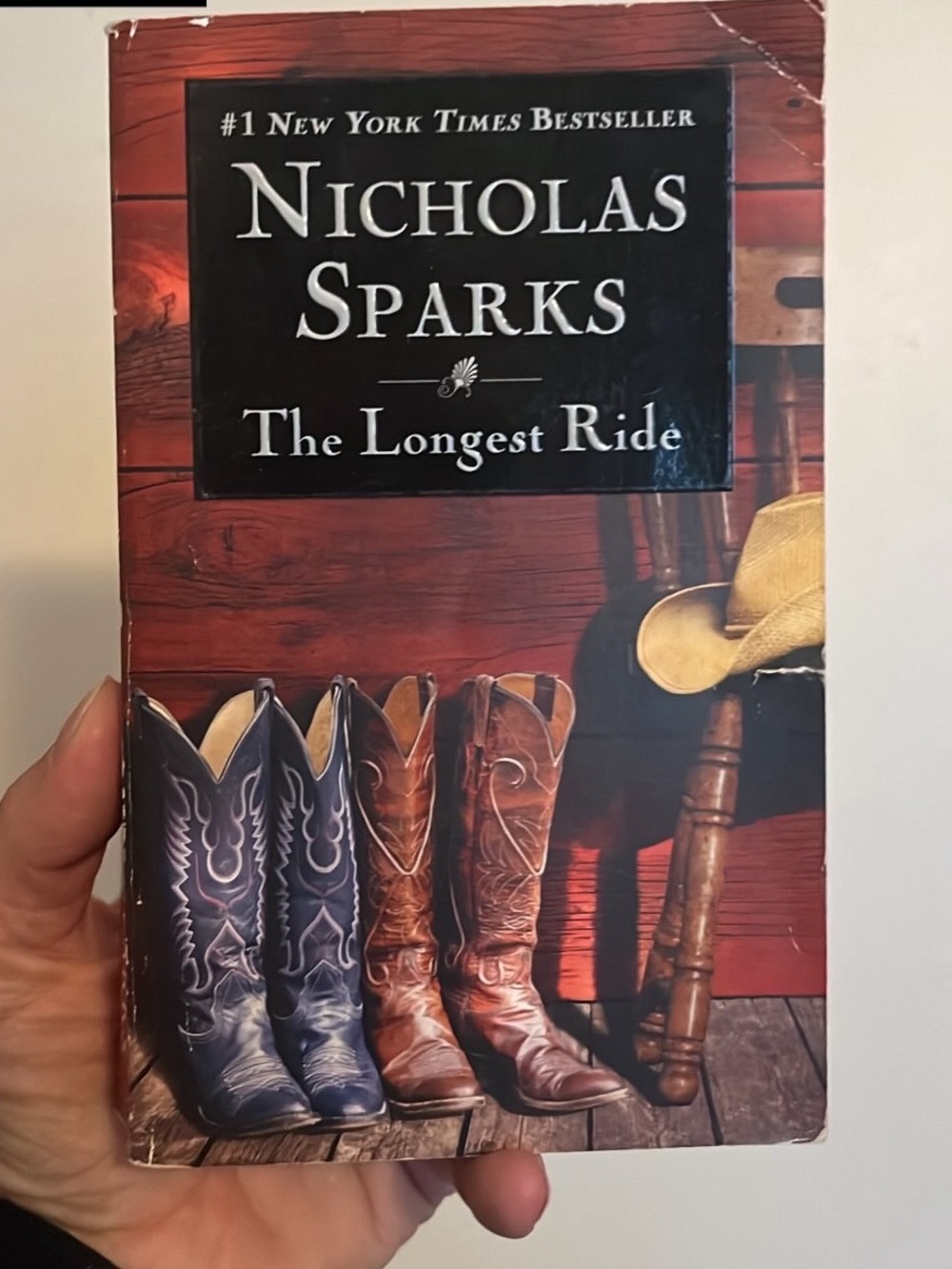 Nicholas Sparks "The Longest Ride" Paperback - Red & Brown Cover